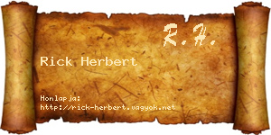 Rick Herbert névjegykártya